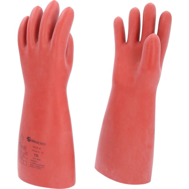 foto del prodotto guanto di protezione da elettricista con protezione meccanica e termica, taglia 10, classe 4, rosso