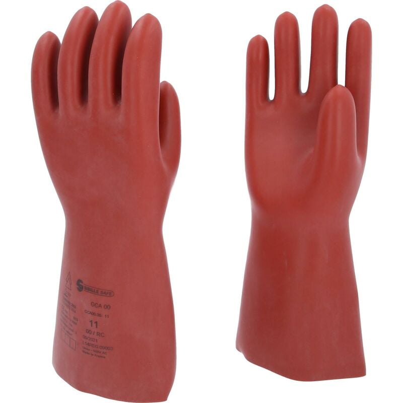 foto del prodotto guanto di protezione da elettricista con protezione meccanica e termica, taglia 11, classe 00, rosso