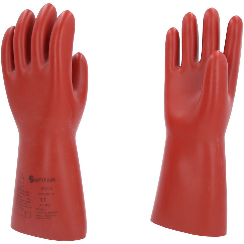 foto del prodotto guanto di protezione da elettricista con protezione meccanica e termica, taglia 11, classe 2, rosso