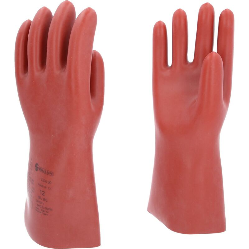 foto del prodotto guanto di protezione da elettricista con protezione meccanica e termica, taglia 12, classe 00, rosso