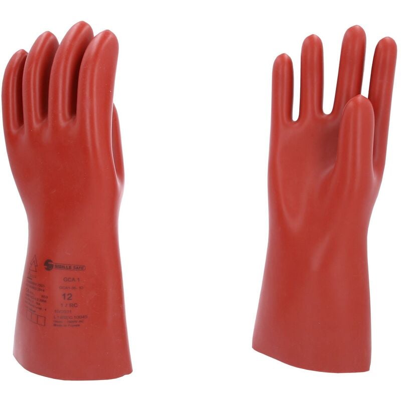 foto del prodotto guanto di protezione da elettricista con protezione meccanica e termica, taglia 12, classe 1, rosso
