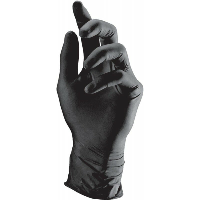 foto del prodotto guanto monouso semperguard nitril style dimensioni xl nitrile nero in 374, in 455 categoria epi iii 90 pezzi scatola semperet