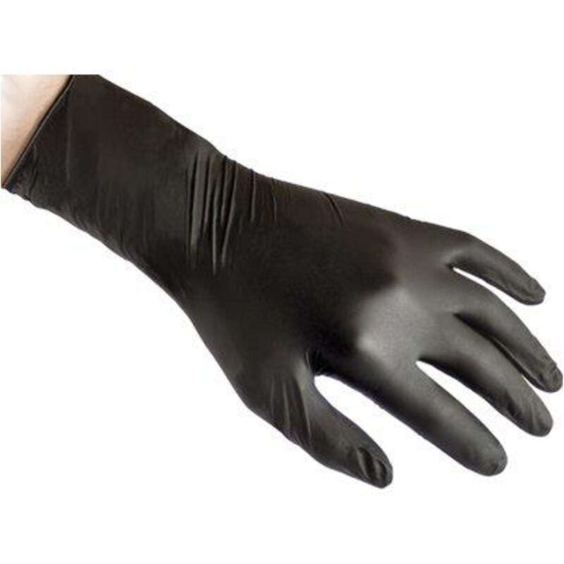 foto del prodotto guanto nitrile monouso nero n79p reflexx gr 7,7 aql 1,5 senza polvere cf pz 50 s 2 confezione