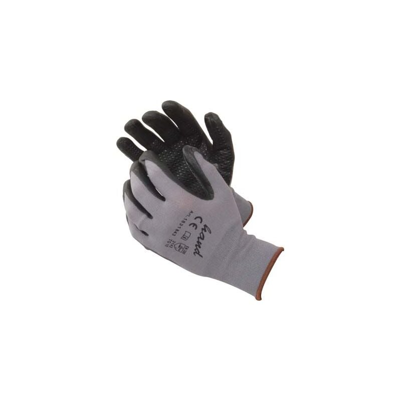 foto del prodotto guanto nitrile nero puntinato hand maglia leggera sintetico grigio 10 conf. da 12pa