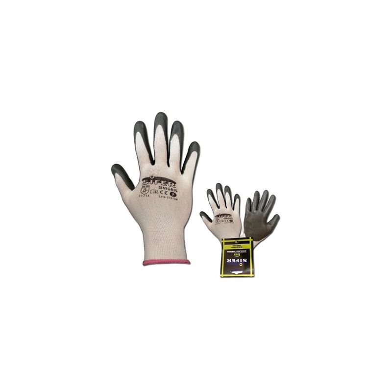 foto del prodotto guanto sifer nitrile grigio nylon doppio strato t xl10 sinigrisiris