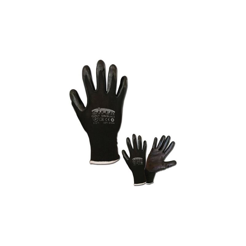 foto del prodotto guanto sifer nitrile nylon nero t 9si697 siniblack titano