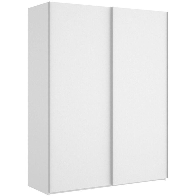foto del prodotto guardaroba 2 ante anda, mobile appendiabiti per camera da letto, armadio multiuso, 150x65h204 cm, bianco lucido dmora