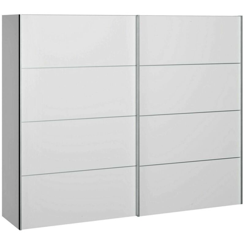 foto del prodotto guardaroba 2 ante anthe, mobile camera da letto, cabina armadio portabiti, armadio appendiabiti, 243x64 h202 cm, bianco dmora