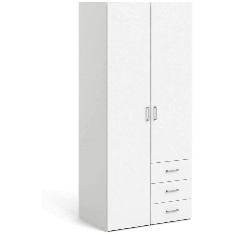 foto del prodotto guardaroba 2 ante arci, mobile camera da letto, cabina armadio portabiti, armadio appendiabiti, 77x49 h175 cm, bianco dmora