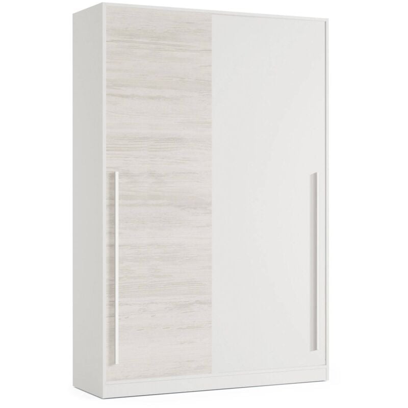 foto del prodotto guardaroba 2 ante armadio camera da letto bianco anticato 50x200h cm