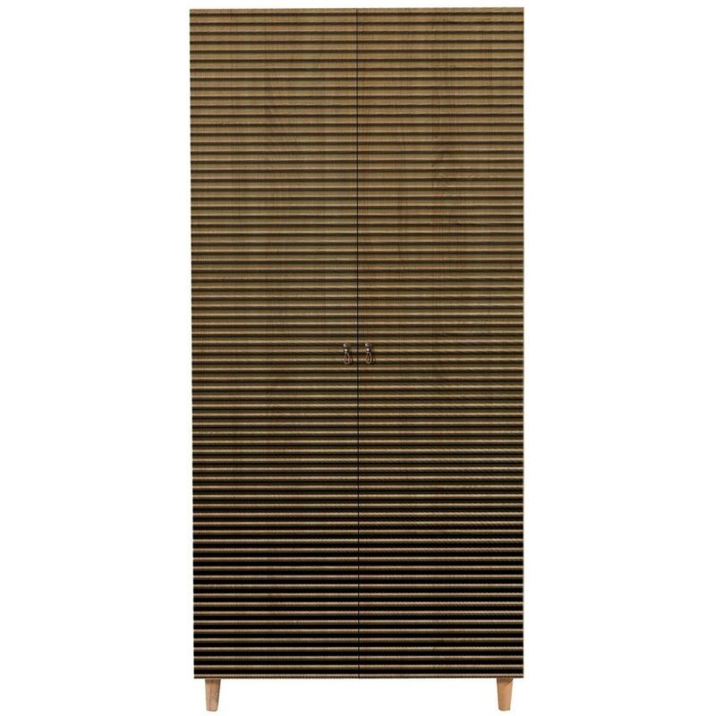 foto del prodotto guardaroba 2 ante astilbe, mobile camera da letto, cabina armadio portabiti, armadio appendiabiti, 90x52h192 cm, quercia dmora