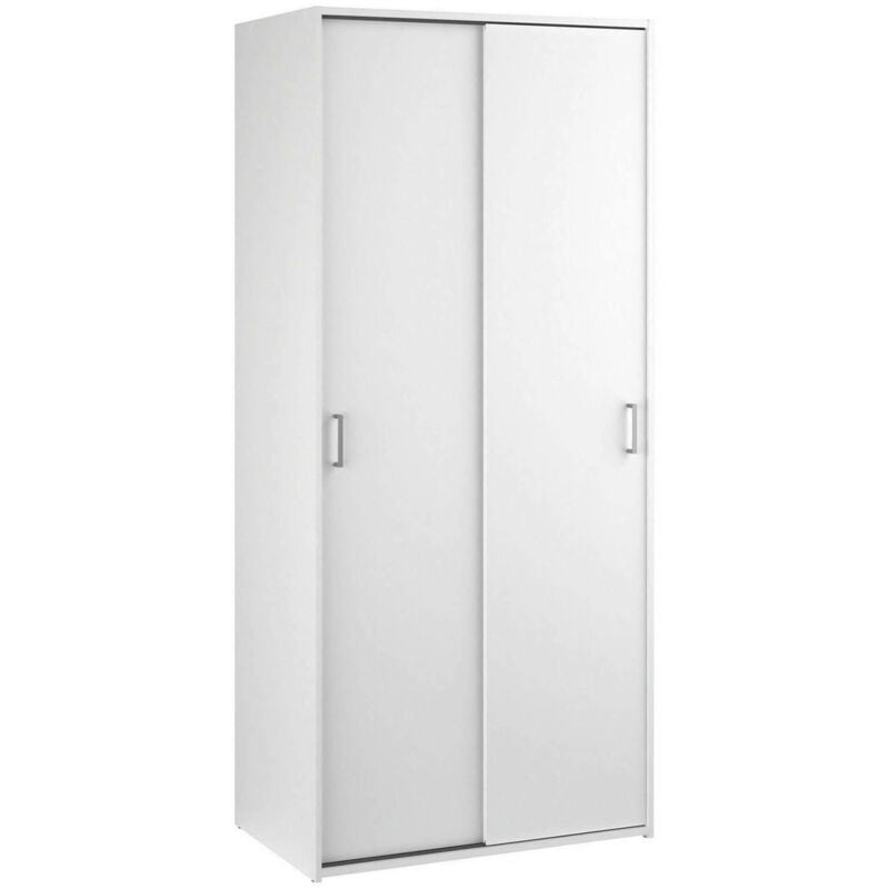 foto del prodotto guardaroba 2 ante cindy, mobile camera da letto, cabina armadio portabiti, armadio appendiabiti, 78x48 h175 cm, bianco dmora