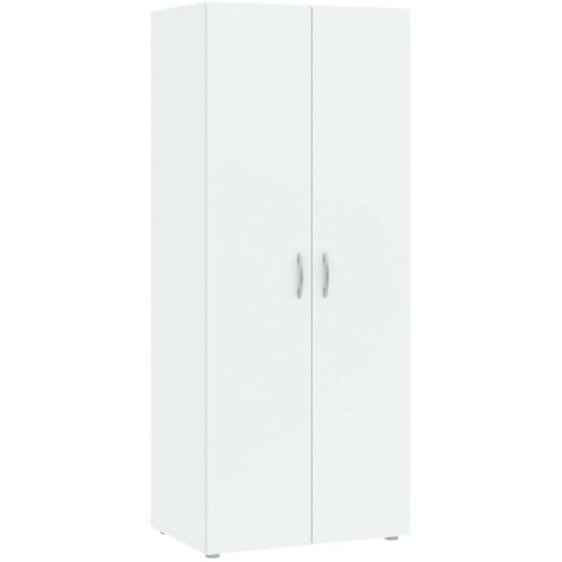 foto del prodotto guardaroba 2 ante cork, mobile camera da letto, cabina armadio portabiti, armadio appendiabiti, 74x52 h179 cm, bianco dmora