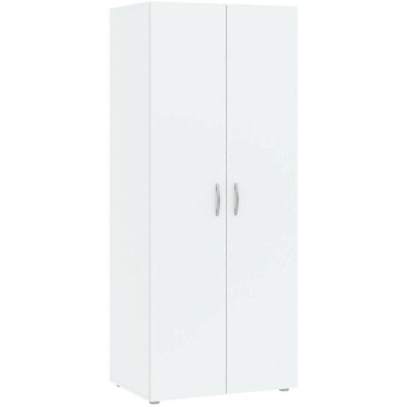 foto del prodotto guardaroba 2 ante cork, mobile camera da letto, cabina armadio portabiti, armadio appendiabiti, 74x52 h179 cm, bianco dmora