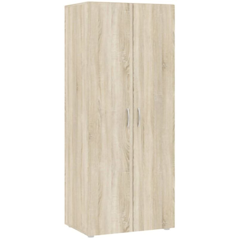 foto del prodotto guardaroba 2 ante cork, mobile camera da letto, cabina armadio portabiti, armadio appendiabiti, 74x52 h179 cm, rovere dmora