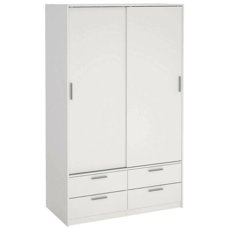 foto del prodotto guardaroba 2 ante frediana, mobile camera da letto, cabina armadio portabiti, armadio appendiabiti, 121x60 h200 cm, bianco dmora