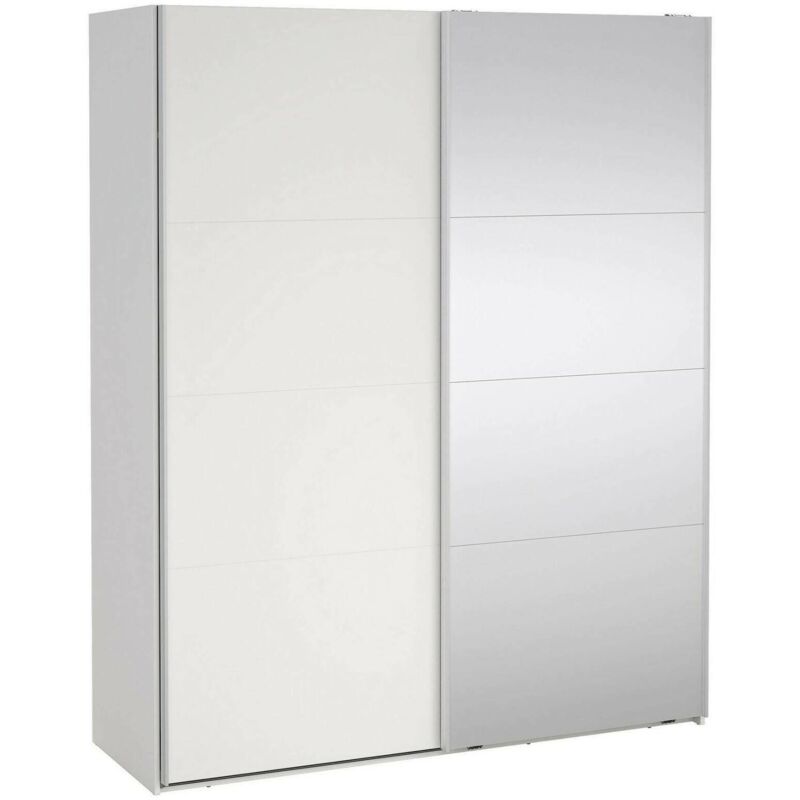 foto del prodotto guardaroba 2 ante malakas, mobile camera da letto, cabina armadio portabiti, armadio appendiabiti, 179x65 h220 cm, bianco dmora