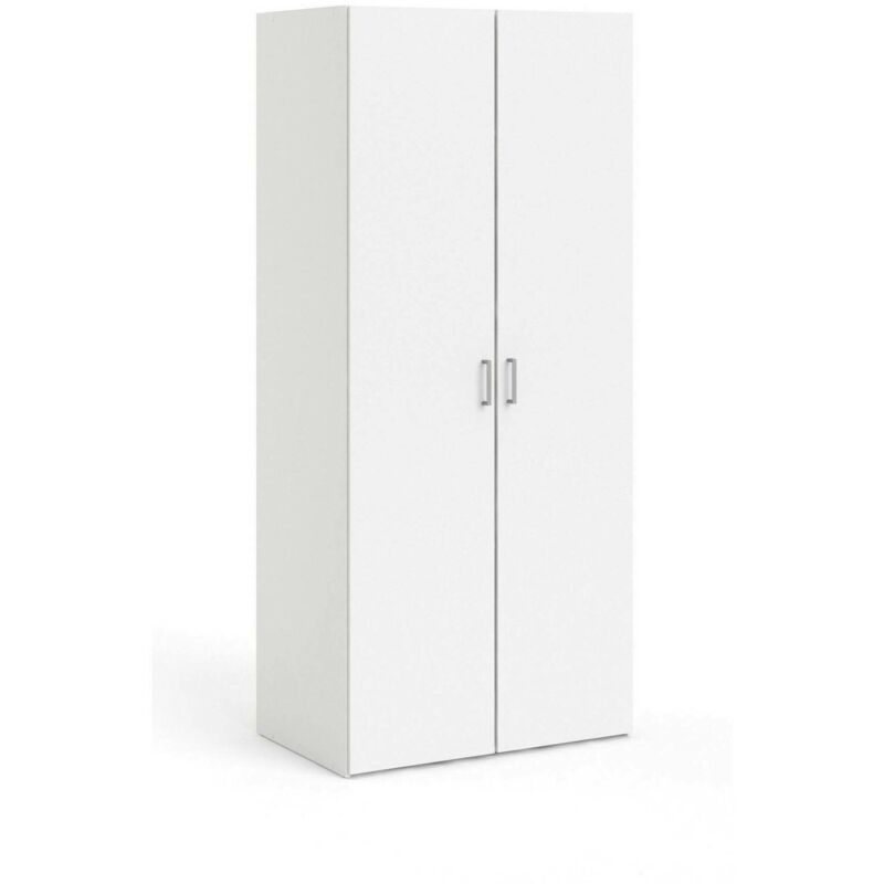 foto del prodotto guardaroba 2 ante sylvie, mobile camera da letto, cabina armadio portabiti, armadio appendiabiti, 78x50 h175 cm, bianco dmora