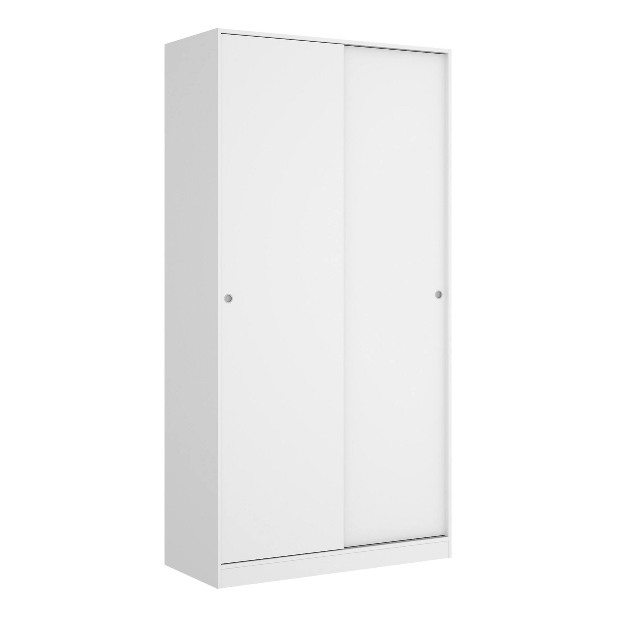 foto del prodotto guardaroba abigale, mobile appendiabiti per camera da letto, armadio con 2 ante scorrevoli, 100x50h204 cm, bianco
