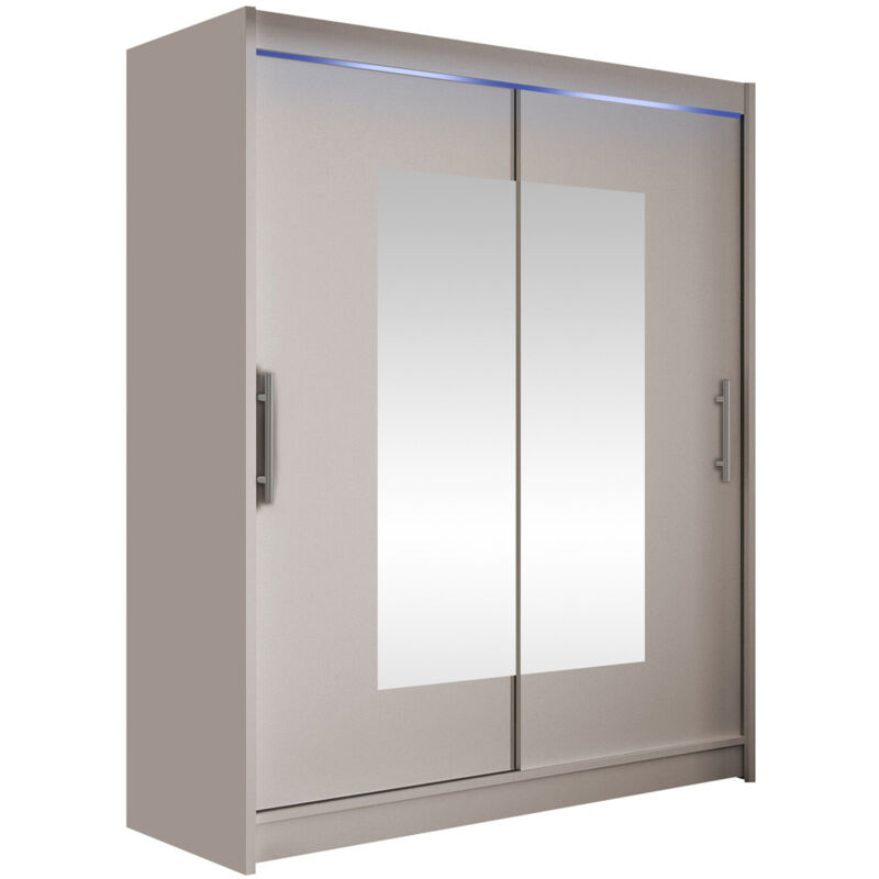 foto del prodotto guardaroba closico 104, cachemire, 200x150x58cm, porte guardaroba scorrevoli, numero di ripiani 0, led con