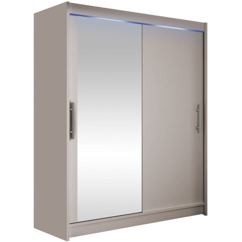 foto del prodotto guardaroba closico 112, cachemire, 200x150x58cm, porte guardaroba scorrevoli, numero di ripiani 0, led con