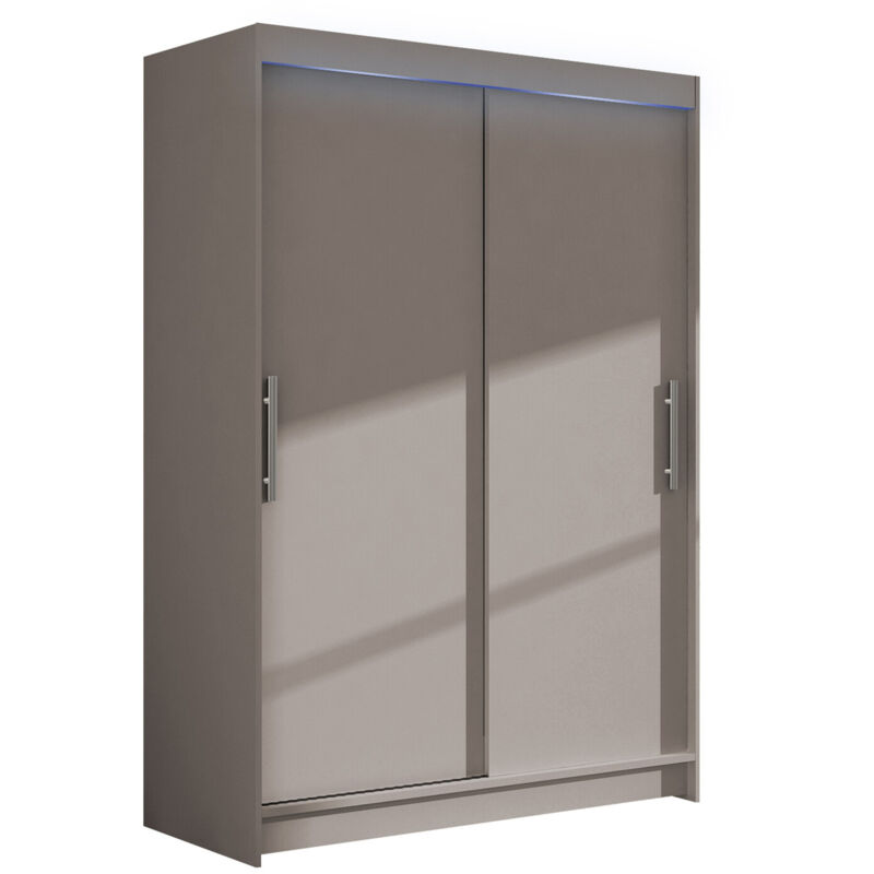foto del prodotto guardaroba closico 117, cachemire, 200x120x58cm, porte guardaroba scorrevoli, numero di ripiani 0, led con