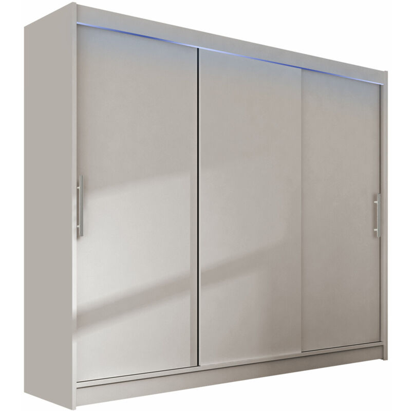 foto del prodotto guardaroba closico 118, cachemire, 215x250x58cm, porte guardaroba scorrevoli, numero di ripiani 0, led con