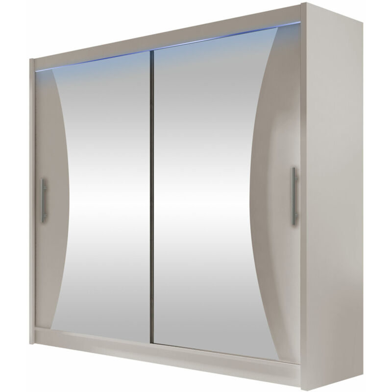 foto del prodotto guardaroba closico 124, cachemire, 215x180x57cm, porte guardaroba scorrevoli, numero di ripiani 0, led con