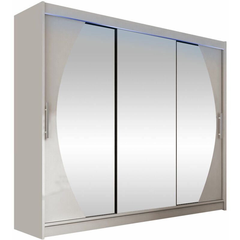 foto del prodotto guardaroba closico 130, cachemire, 215x250x58cm, porte guardaroba scorrevoli, numero di ripiani 0, led con