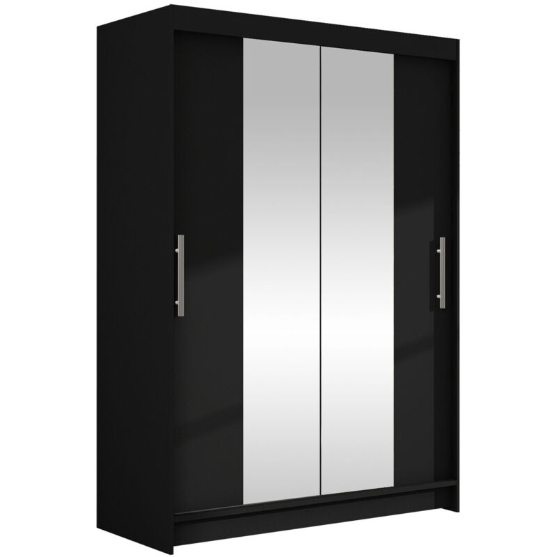 foto del prodotto guardaroba closico 133, nero, 200x120x58cm, porte guardaroba scorrevoli, numero di ripiani 0
