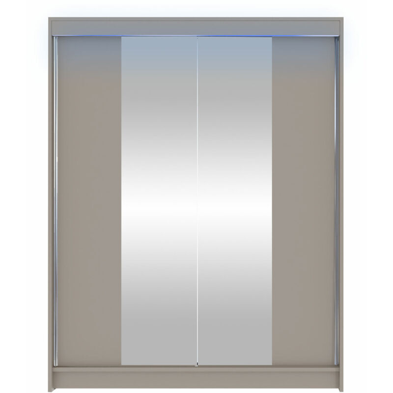 foto del prodotto guardaroba closico 141, cachemire, 200x150x58cm, porte guardaroba scorrevoli, numero di ripiani 0, led con
