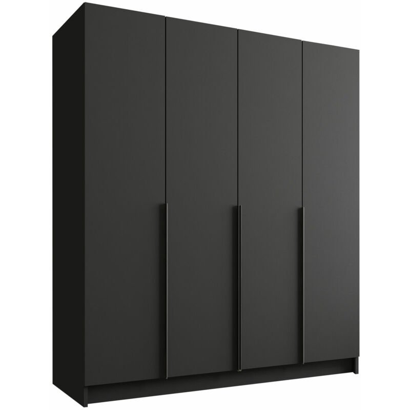 foto del prodotto guardaroba closico 192, nero, 215x200x58cm, porte guardaroba battenti, numero di ripiani 0