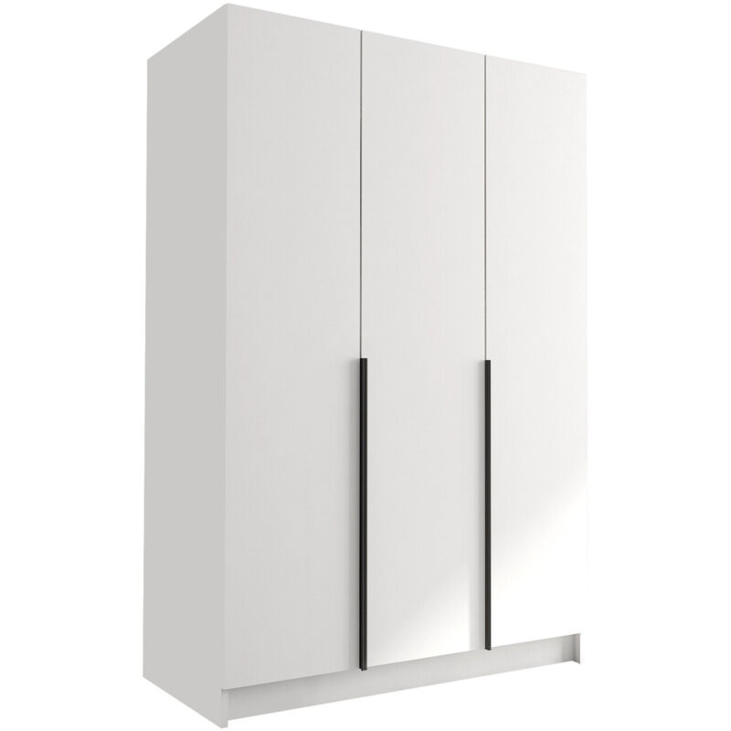 foto del prodotto guardaroba closico 198, bianco nero, 215x150x58cm, porte guardaroba battenti, numero di ripiani 0