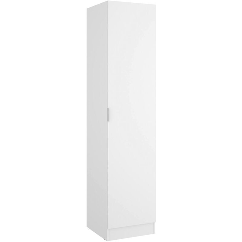 foto del prodotto guardaroba cusna, mobile appendiabiti per camera da letto, armadio a 1 anta singola, 41x52h184 cm, bianco, con imballo rinforzato dmora