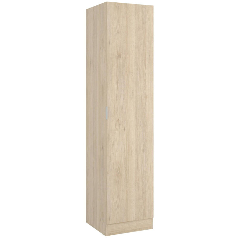 foto del prodotto guardaroba cusna, mobile appendiabiti per camera da letto, armadio a 1 anta singola, 41x52h184 cm, rovere, con imballo rinforzato dmora