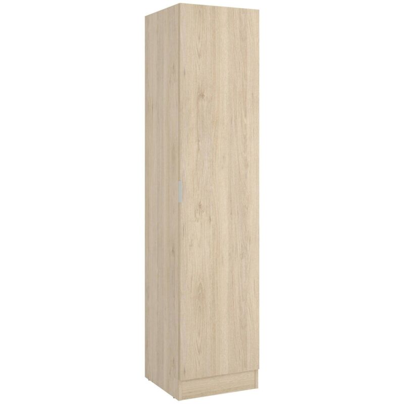 foto del prodotto guardaroba cusna, mobile appendiabiti per camera da letto, armadio a 1 anta singola, 41x52h184 cm, rovere, con imballo rinforzato dmora