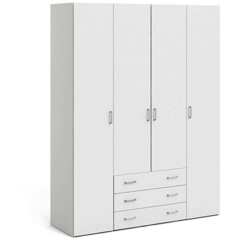 foto del prodotto guardaroba grande amoruccio, mobile camera da letto, cabina armadio portabiti, armadio appendiabiti, 154x50 h200 cm, bianco dmora