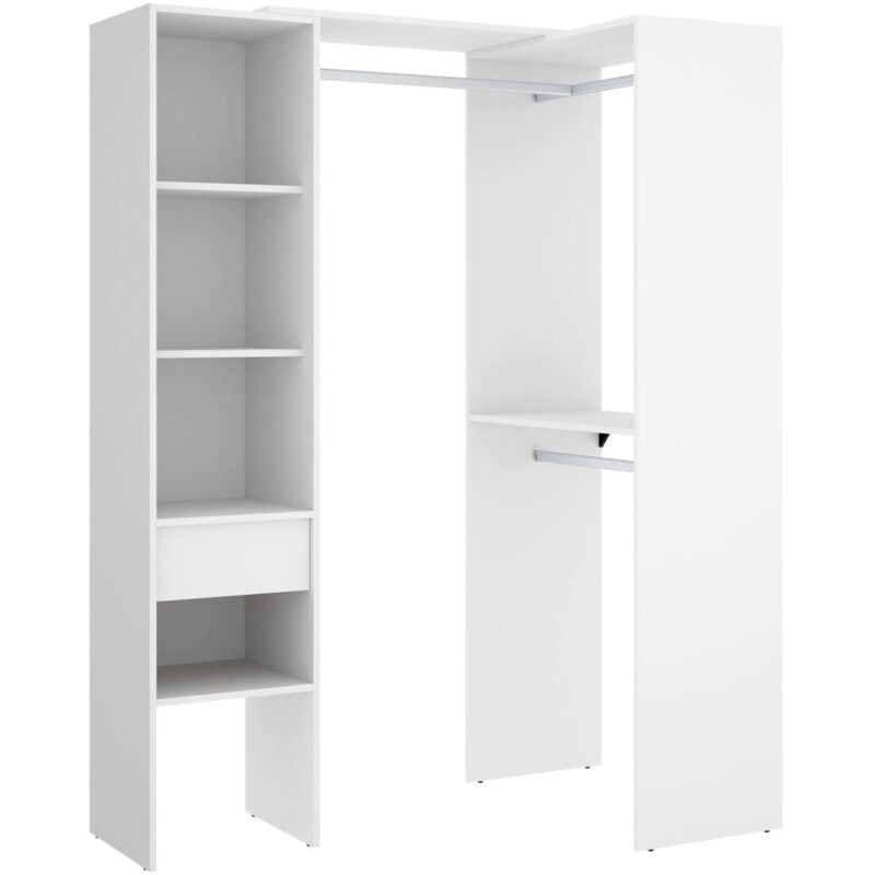 foto del prodotto guardaroba grande ewiniar, mobile camera da letto, cabina armadio portabiti, armadio appendiabiti, 98x42 h187 cm, bianco dmora
