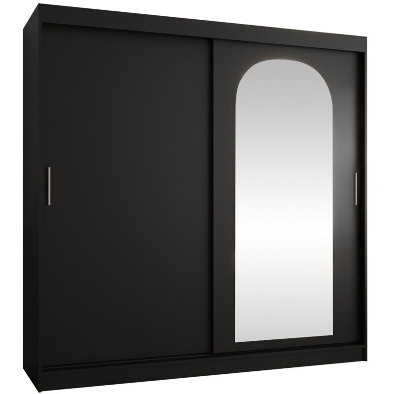 foto del prodotto guardaroba hartford 499, nero, 200x200x62cm, porte guardaroba scorrevoli, numero di ripiani 0