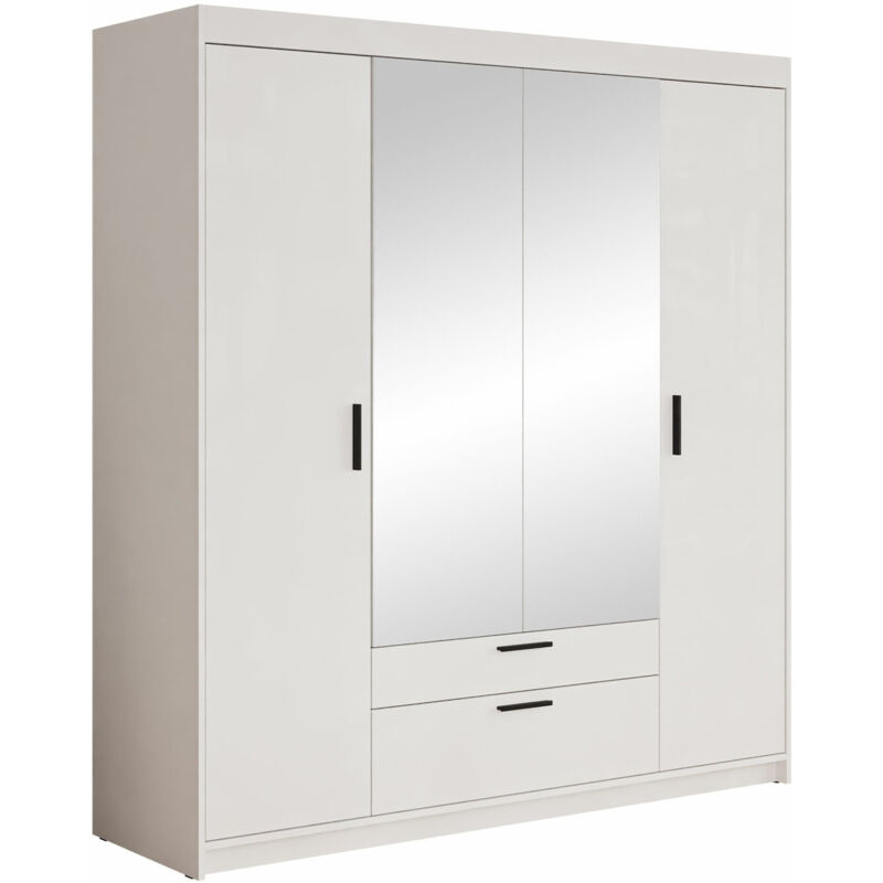 foto del prodotto guardaroba novduni 108, bianco, 191x176x53cm, porte guardaroba battenti, numero di ripiani 0