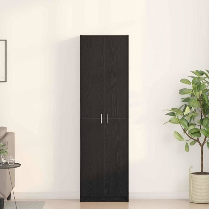 foto del prodotto guardaroba rovere nero 55x25x189 cm legno ingegnerizzato vidaxl