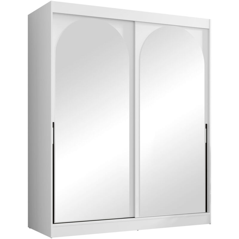 foto del prodotto guardaroba toledo 132, bianco, 216x180x65cm, porte guardaroba scorrevoli, numero di ripiani 0