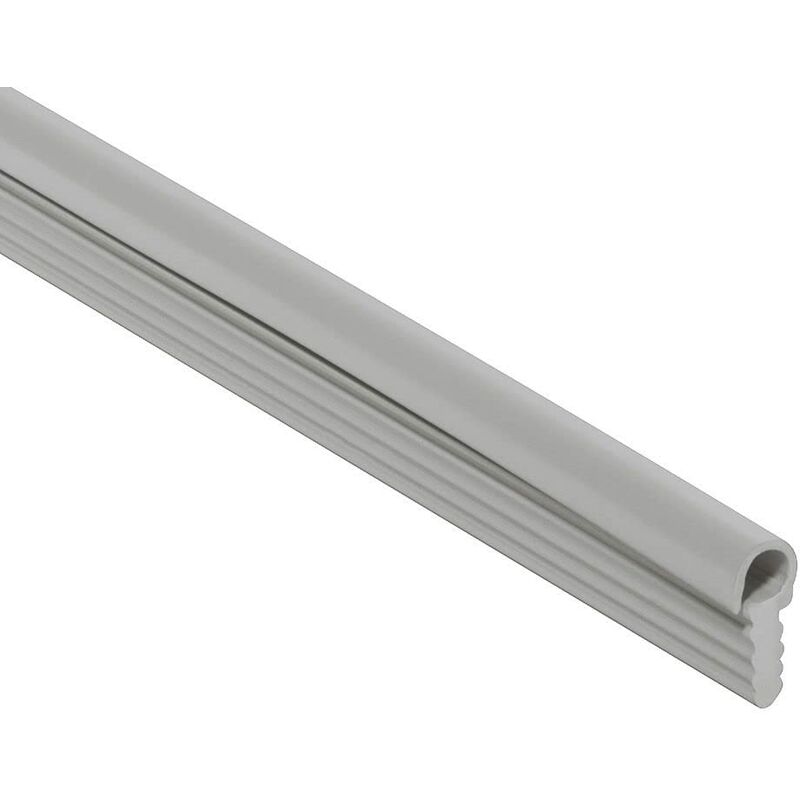 foto del prodotto guarnizione 13x5 profilo tondo rotondo grigio plastico pvc porta finestra zoccolo cucina impermeabile sigillante lunghezza 3m cyclingcolors
