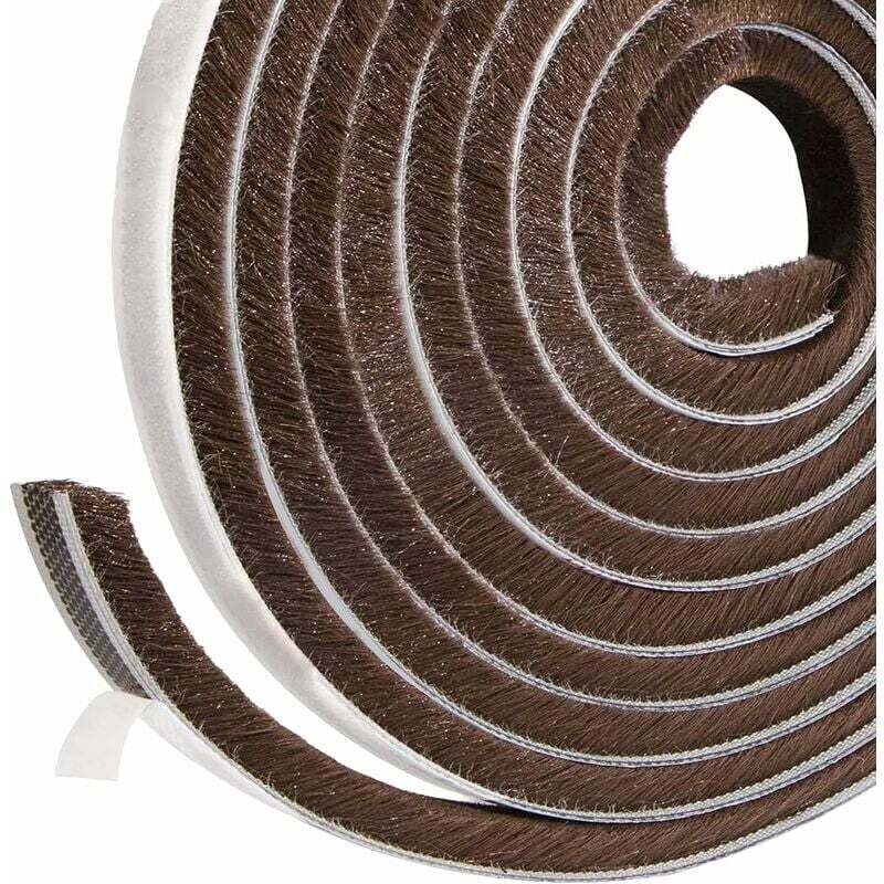foto del prodotto guarnizione a spazzola per porta scorrevole, 9 mm b x 15 mm d x 5 m l guarnizione per finestra per porta insonorizzata, persiana isolante