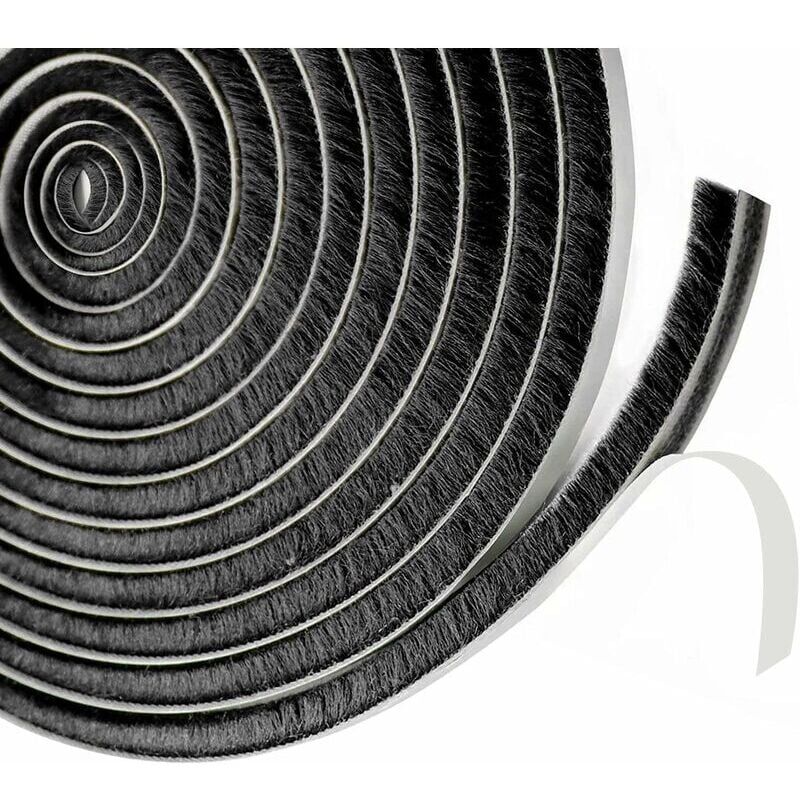 foto del prodotto guarnizione a spazzola per porta scorrevole, 9 mm b x 23 mm d x 6 m l guarnizione per finestra per porta insonorizzante, persiana isolante