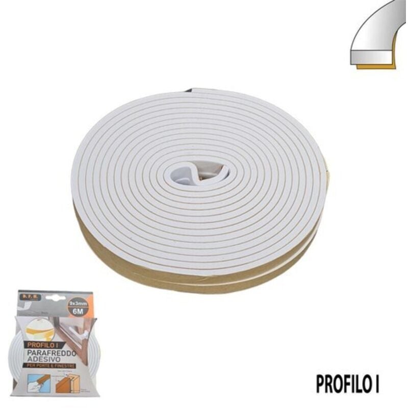 foto del prodotto guarnizione adesiva parafreddo 6 mt paraspifferi porte finestre gomma 0.9 cm i