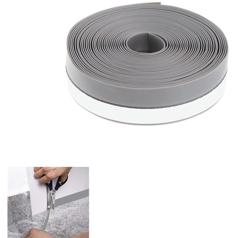 foto del prodotto guarnizione adesiva parafreddo paraspifferi porte finestre grigio chiaro 25mm