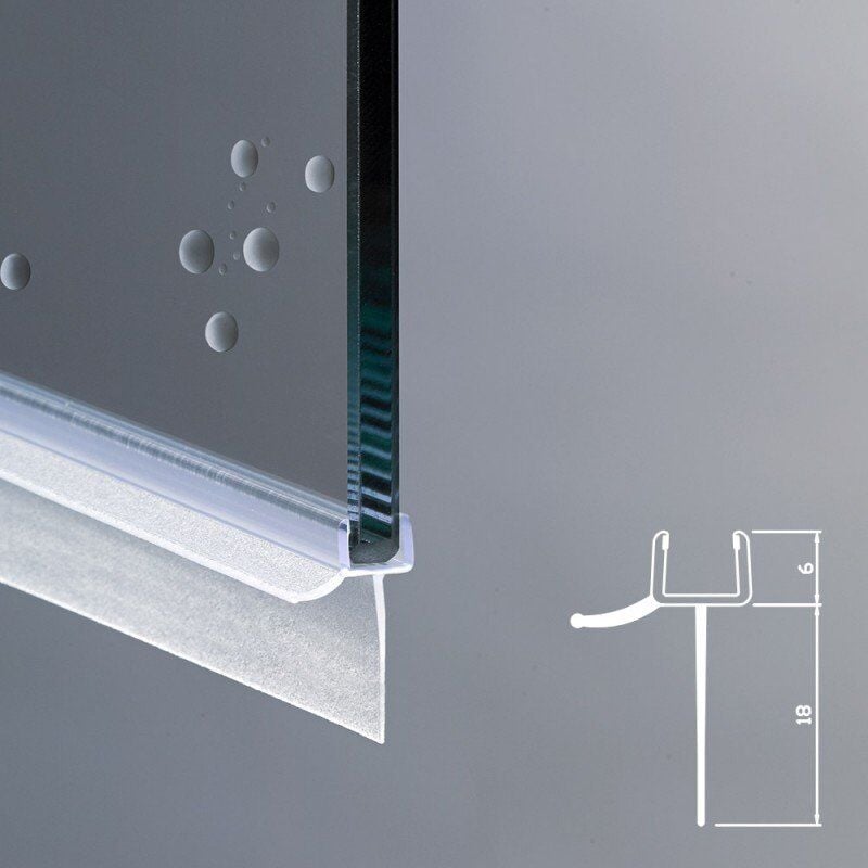 foto del prodotto guarnizione box doccia con gocciolatoio vetro 6mm ec 18 219