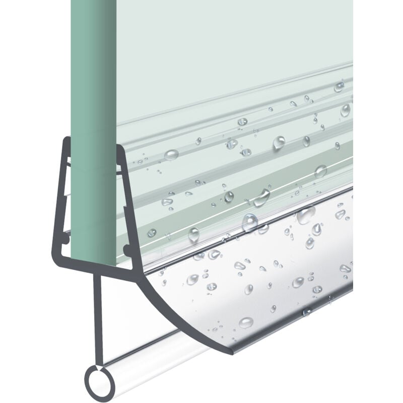 foto del prodotto guarnizione box doccia l 60cm per vetro da 4 6 mm, guarnizioni per evitare l acqua, tagliabile type.2 heilmetz