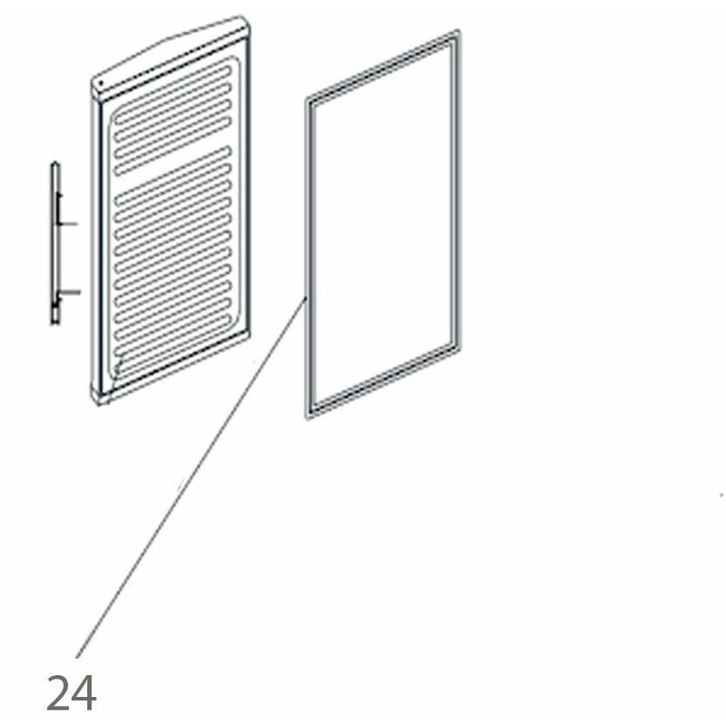 foto del prodotto guarnizione della porta codice di riferimento 24 parte del congelatore frigorifero, congelatore haier 4371262